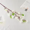 Fleurs décoratives Fleur artificielle Rose Branche de fleur de pêche Cerisier Prune Accessoires d'arrangement de mariage pour la chambre Décor de Noël à la maison