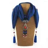 Pendant Necklaces Bijoux Fashion Ethnic Necklace For Women Multicolor Ceramic Beads Statement Scarf Bohemian Jewelry WF19