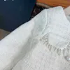 Vestidos de niña de diseñador de lujo fiesta bebé Falda de encaje de pastel Tamaño 100-150 Abrigo con botones de perlas para niños y vestido sin mangas Nov25