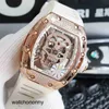 Swiss Luxury Rm052 Mens Milles Mechanical Watch Richa Movement Rubber Watchband Wrist Watches