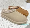 pantofole con plateau in pelliccia di semi di senape classici stivali da neve ultra mini da donna scarpe slip-on calde in pelle scamosciata invernale castagna nera