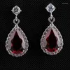 Halsbandörhängen Set 2023 Luxury 3 Colors Droplets Stud med Zircon Stone Women Birthday Present Bijouterie!