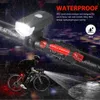 New Bike Light Set Front Light with Taillight USB Rechargeable Easy to Install 3 Modes Bicycle Accessories for the Bicycle Road MTB