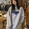 Nytt ADER -par broderi Pullover Letter Korean version Versatil långärmad rund halsgata tröja för män och kvinnor