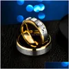 Pierścienie klastra Diamentowe pierścionki ze stali nierdzewnej Zespół zaręczyn zaręczynowy