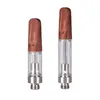 Carrelli Vape in legno TH205 0,5 ml 0,8 ml 1,0 ml Atomizzatori vuoti 510 Filo vaporizzatore ad olio denso Cartucce a spirale in ceramica di legno di vetro confezionate in schiuma