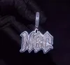 Collana con nome personalizzato Uomo Donna Iced Out Baguette Ciondolo con impostazione Charms personalizzati Trap Rapper Super Star Cubic Zirconia Gioielli Hiphop