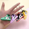 Keychains Lanyards Hot Sale Soft PVC 3D Mini Sports Sneaker Keychain Designer New Style Trainer Keyrings Harts Shoe Key Chain Accessories Ndol