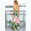 Spring Summer Women Dresses Floral Print Spaghetti Dress Fashion Elegant Casual Party Wedding Bridesmaid Hollow Out Strap Dresses