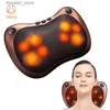 Massera nackkudde Electric Neck Massage Pillow Cervical Spine Massager Car Home Shiatsu Muscle Massager Wedge Pillow For Neck Back Midje Body New Q231123