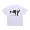 Mężczyźni i kobiety T-shirtslawfoo Spring/Summer China-Chic Marka American Floating Shadow Direct Jet Drukowanie pół wysokiego kołnierza luźne edycja para T-shirt moda