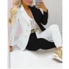 2022 Spring Ladies Office Långärmad blazer Set Women Suits Office Formal Two Piece Pants Set Business Suits for Womens