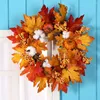 Decorative Flowers Halloween Window Decorations Thanksgiving Wreath Decorate Home Garland Wall Pumpkin