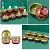 Ensembles de vaisselle 7pcs tasses d'offre d'eau bénite fournitures de bol de bouddhisme délicates