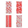 Emballage cadeau 60 pièces Valentine Cellophane sacs Cookie traiter amour coeur motif en plastique transparent bonbons bricolage cadeaux de fête de mariage