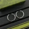 Fashion Stainless Steel Hoop Earrings Studs Chic Designer Copper Earrings With Gift Box Package