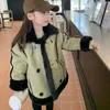 ジャケットチルドレンズウィンターコート幼児の女の子スエードベルベットジャケットボーイズパーカー韓国スタイルベイビーウォームコスチュームXMP508 231123
