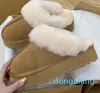 Slippers Women Australia Slippesr lady boots suede chestnut Fur Slides Classic Mustard Seed Ultra Mini slipper