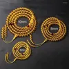 Strand Myanmar Golden Pearl Circle 108 Buddha Beads Amber Hand String Netlace Netlace للرجال والنساء Corrente Masculina