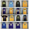 GH 8 24 Bryant Basketball Jersey Bean the Mamba Mitch Ness Violet Noir Jaune Taille S-XXL