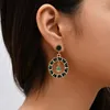 Boucles d'oreilles cerceau cercle de noël rond Festival chapeau arbre flocon de neige pendentif Piercing oreille boucle d'oreille bijoux pour femmes cadeau