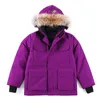 Kinder Daunenmantel Kinderkleidung Jungen Winter Kanadische Oberbekleidung Warme Designerjacken Kapuzensportbekleidung Parkas Mädchen Kleinkind Jugendjacke Dicke Gänsekleidung Schwarz