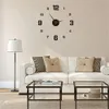 Wall Clocks 15PCS Large Clock 3D Luminous Frameless Digital Stickers Silent for Home Living Room 231122