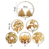 Dekorativa föremål Figurer Nordiskt bladform Väggdekor Järnljus Lyxig guldpalm Maple Hanging Pendant Ornament Home Decoration Accessories 230422
