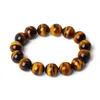 Brin 5A Original Reiki Tiger Eye Bracelets Hommes 20 MM Perles Énergie Pierre Naturelle Femmes Feng Shui Richesse Bijoux Pulseras