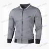 Herrhuvtröjor Sweatshirts Men's Casual Plaid Cardigan Zip Sweatshirt Stand Collar Jacket Slim Fit Long Sleeve Coat Modebrodery Brand Male Clothes T231123