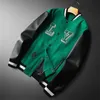 2023ss Luxury Men's Jackets Fashion Brand Mens women Jacket Vintage Loose Long Sleeve Green Baseball Man's Hip Hop Autumn Varsity Casual warm bomber clothing