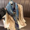 Schals 180*90cm Luxus Marke Frauen Sommer Seide Schals Schal Dame Wrap Weiche Weibliche Europa Designer Strand Bandanna foulard schalldämpfer pareo 231122