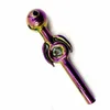 El más barato Angel Donut Pyrex Glass Oil Burner Pipes Nano Plating Pipes para fumar Dab Rigs Spoon Pipes Colorful Glass Pipe Accesorios para fumar Piezas