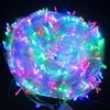 Decorazioni natalizie 10M 20M 50M 100M Luci ghirlanda Led String Fairy Light Lampada a festone Illuminazione decorativa esterna per la festa di nozze 231123