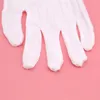 Gants jetables 12 paires/pack, gants de danse, nettoyage de la poussière à la maison, étiquette blanche pour enfants, coton fin, moyen et épais