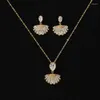 Ketting oorbellen set sieraden Hadiyana romantische temperament shell vorm en vrouwen feest zijn verloofd cn1216 conjunto de joyas