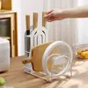 1 pz, 2 in 1 porta tagliere porta coltelli, nuovo ripiano da appoggio per coperchi di pentole multi-formato da cucina, tagliere, coltello, gadget da cucina, articoli economici