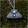 Pendentif Colliers 12 pcs Unique Sorcière Tête Morte Skl Moth Collier Lune Sorcellerie Drop Livraison Bijoux Pendentifs Dhafo