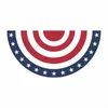 Patriotische plissierte Fan-Flagge der USA mit Sternenbanner-Flaggen-Wimpelkette für den Gedenktag, den 4. Juli, Heimhof-Dekoration