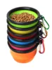 Składany miska dla psa Silikonowa składana pensa dla kotów karmienia woda karmienia miska podróżna 6780057