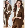 Women's Two Piece Pants Spring And Autumn Suit Coat Workplace Lightly Mature Clothing Small Ladies' Business Temperament Offic