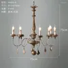 Lampadari Vintage Log Spiral Portacandele Luci Lampada da soggiorno Villa americana Vecchia illuminazione Lampade decorative in stile country