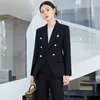 Zweiteilige Damenhose, hochwertiger Stoff, formelle Business-Anzüge, Hosenanzüge für Damen, Büroarbeitskleidung, OL-Stile, Blazer, professionell