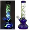 New Jellyfish UV Beaker Bongs Glow In the Dark Bong Glass Water pipes 4 Arm Tree Perc Percolator Dab Rigs With Downstem Bowl BJ