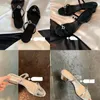 Sandals Round Head Double Word With Love Drill Buckle Flat Sandal Slippers Female Summer