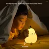 Night Lights Pear Shape Silicone Light USB Rechargeable Nursery Lamp Bedside Multicolor Night-light For Bedroom Living Room