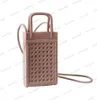 디자이너 LINGGE 모바일 가방 여성 2023 여름 새로운 패션 PVC 세련된 미니 숄더 가방 핸드백 간단한 크로스 바디 작은 가방