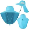 Wide Brim Hats 2023 Summer Bucket Hat Cowboy Outdoor Fishing Hiking Beach Mesh Breathable Anti UV Sun Cap Large Foldable Visor