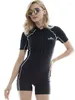 Costumi da bagno da donna Muta da sub per tutto il corpo Costume da bagno da surf Maniche corte Abito vintage Anti-uv Un pezzo UPF 50