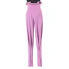 Stage Wear 15 Colors Ballroom Dance Wide Leg Pants Striped High Waist Latin Practice Women's Tango Waltz Trousers DL6526